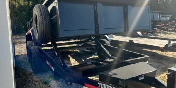 14 Foot Tuff Dump with Spreader Gate Gray Dump Trailer (TD-14S) - Image 4