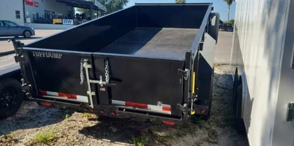 14 Foot Tuff Dump with Spreader Gate Gray Dump Trailer (TD-14S) - Image 3